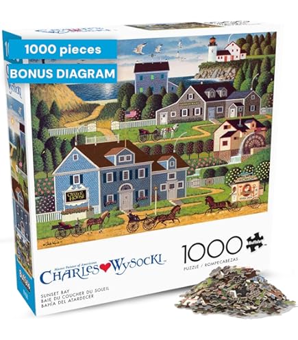 Puzzle de 1000 pièces pour adultes et enfants Charles Wysocki Turquie dans la paille Puzzle
