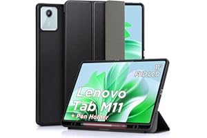DLveer Etui do Lenovo Tab M11 11 Cali (TB330FU/TB330XU),Smukłe Miękkie Etui z TPU z Podstawką i uchwyt na długopis,Etui dla Lenovo Tab M11 11",Czarny