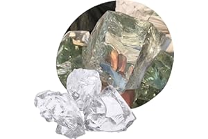 V-PREMIUM SOLUTION - Decorative Stone - White 5-10 cm - Decorative Stone - Gabion Stones - Crystals Decoration - Rock Crystal - Glass Stones - Pebbles - Small Stone - Gemstones (White, 1 kg)