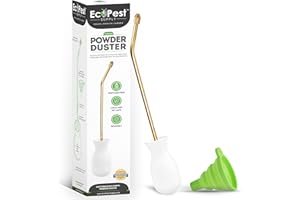 ECOPEST Pulvérisateur de Poudre de Terre de Diatomées | Plumeau, Pulvérisateur et Applicateur pour Le Traitement des Punaises de Lit, des Cafards et d'autres Parasites