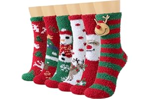 Niofind Przytulne skarpety damskie, zimowe, ciepłe, puszyste skarpety, grube, miękkie, termiczne, skarpety do domu, skarpety do łóżka, takie jak prezenty świąteczne dla kobiet, 36-42