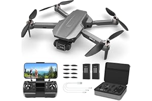 Wipkviey drone avec camera 4k - B12 GPS drone adulte, moins de 250g, moteur sans balais, retour à la maison intelligent, suivez-moi, 50 minutes de vol, drone léger et pliable pour les débutants