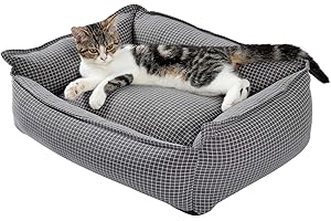 PAWZ Road - Cama para mascotas pequeñas y medianas, ideal para perros y gatos, diseño cuadrado, polipropileno, algodón lavable