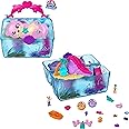 Polly Pocket Avventura sull'Isola dei Cristalli - Forziere del Tesoro, playset trasportabile con Custodia, Include 2 Micro Ba