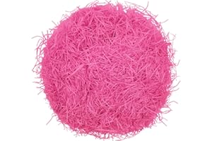 Mamiddle Paglia per Cesti Decorativa 100g Raffia per Riempimento Regali Filler per Cestini Scatola Regalo e Decorazioni Materiale per Party Matrimoni Natale (Magenta)