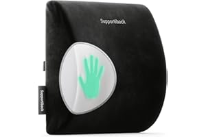 SUPPORTIBACK 𝐖𝐈𝐍𝐍𝐄𝐑 𝟐𝟎𝟐𝟐* Lumbar Support Pillow -Ergonomic Memory Foam for Back Support and Pain Relief, Office Chair Cushion, Car Seat Cushion
