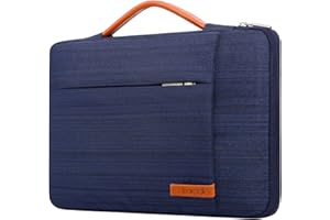 Lacdo 360° Chromebook Pokrowiec na laptopa dla 15 cali New MacBook Air M3 A3114/M2 A2941 2024-2023, 15 cali MacBook Pro A1990 A1707, Dell XPS 15 2022-2020 z kieszenią akcesoriów wodoodporną, Niebieski