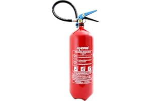 Feuerlöscher ABF-Schaum 6L Fettbrand mit Manometer Orig. ANDRIS® DIN EN3 mit Prüfnachweis, Halterung, ISO Symbolschild