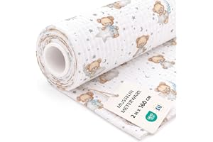 Tyg Metervara Muslin Bomull 2 M x 160 cm Lätt Sytyg – Mjukt Andningsaktivt för Filt Bordslöpare Sommarklänning Baby Accessoar