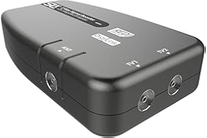 Signal Booster, SLx TV Amplifier Two Output 27822BMR - Improve Picture Quality And Channel Reception - Boost Your HD TV/FM/DAB Signal. 2 Way - For HD and Freeview, Grey