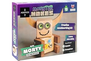 Ash & Co Monster Makes Woodwork Kit for Kids | Build Your own Monster Model | Fun Craft kit for Age 6+