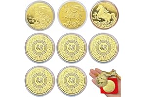 SUNY SMILING 3PCS Chinese New Year Decorations 2026 Chinese New Year Coins Horse Year’s Auspicious Commemorative Coin Spring Festival Party Gifts for Friends and Family Colleagues Elders Fortune Coins Gifts