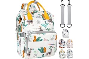 LEcylankEr Sac à Dos à Langer Grande Capacité Sac a Langer a Dos pour Bébé en Oxford Sac à Langer à Dos avec Sac Isotherme