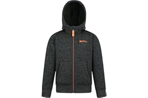 Mountain Warehouse Nevis Kids Hoodie - Full Zip Winter Top, Warm Hood, Ribbed Cuffs & Hem, 2 Front Pockets - Suitable For Boys & Girls