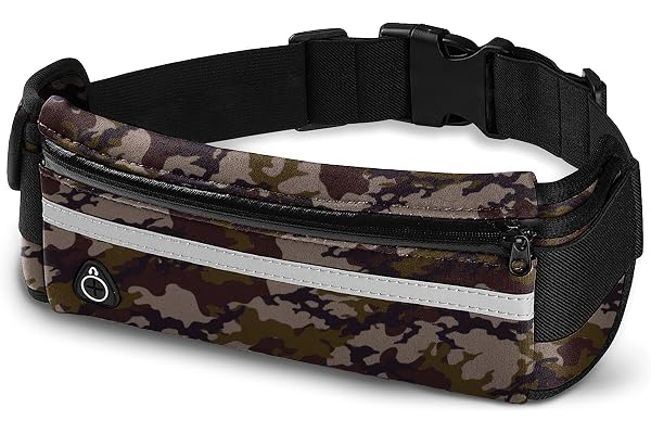 E Tronic Edge Ceinture de Course pour Homme et Femme - Ceinture de téléphone pour la Course, Le Jogging et Le Cyclisme, Camouflage, Taille Universelle,