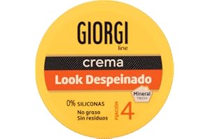 Giorgi Line - Crema Look Despeinado para un Look Depeinado, Textura y Movimiento, Acabado Natural, Flexible y Duradero, Fijación 4 Ultra- Fuerte - 125 ml