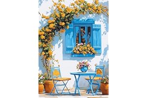 MAXBYE 5D Paysage Diamond Painting Adulte Kits, Maison et Fleurs Diamond Art DlY Peinture Diamant Complet Kits pour Débutant, Gemme Point de Croix Crystal Crafts Home Wall Decor Cadeaux 30x40 cm