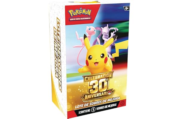 Pokémon: Lote de Sobres de Mejora de Celebración 30.º Aniversario de JCC Pokémon (6 Sobres de Mejora)