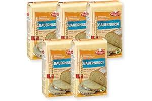 BIELMEIER KÃœCHENMEISTER Brotbackmischung Bauernbrot 5 x 1000 g I Brotbackmischungen für Brotbackautomat & Ofen I Brot mit Backmischung einfach gemacht