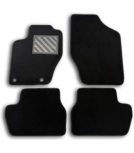 Alfombrillas De Terciopelo MP Velours Para Peugeot 307 CC (10/2001-2009), Con Logo Plateado, ¡hechas En Alemania!
