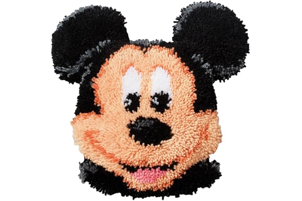 Vervaco Kit de Crochet de Verrouillage, Tapis en Forme, Disney, Mickey Mouse