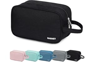 Narwey Trousse de Toilette de Voyage à Suspendre Femmes Trousse de Maquillage Organisateur Accessoires Cosmétiques Sac de Toilette (Noir)