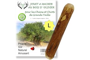 ARTISAN GIFT CO Jouet Bâton à Mâcher en Bois Olivier pour Chiens - Longueur 20 cm(L (Lot de 1))