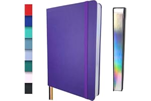 Schloss Planner A5 Bullet Journal | 180 g/m² extra dickes Bambus Papier | 160 Seiten | Gepunktet/Dot Grid | Nachhaltiges Notizbuch/Tagebuch | Silberner Buchschnitt (Standard, Lila)