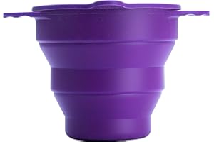 RUBY CUP Ruby Clean - Foldable Menstrual Cup Steriliser - Purple - Fits Most Menstruation Cups - Microwave/Oven Steriliser, Sanitiser, Disinfecting (Cup not Included) - Collapsible Silicone Cleaner
