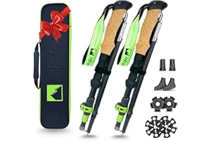 ‎ALPTEQ Alpteq® Wanderstöcke faltbar Carbon oder Aluminium mit Korkgriff | Bergsport Trekkingstöcke | Nordic Walking Stöcke Damen & Herren | extra leicht und Teleskop variabel