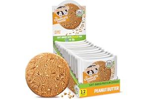 Lenny & Larry's - The Complete Cookie (12x113g) Peanut Butter – Beurre de cacahuète – 16 g protéines – Végan – Snack ou post-entraînement