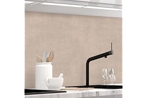 Stickerprofis Küchenrückwand Matt selbstklebend - TAUPE STRICH- 0.5mm versteifte PET Folie, zuschneidbar, Spritzschutz PRO 60 x 220cm