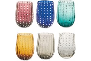 Villa d'Este Home Tivoli Shiraz Lot de 6 Verres à Eau Assortis