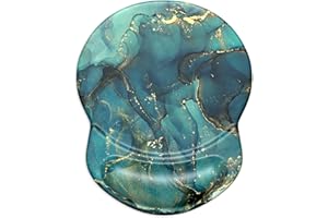 ITNRSIIET Tapis de Souris avec Repose-Poignet en Gel, Confort avec Repose-Poignet Ergonomique, Base en PU antidérapant, pour Ordinateur et Ordinateur Portable,Encre Abstraite Tempera