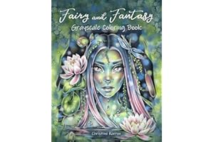 Fairy and Fantasy Grayscale Coloring Book