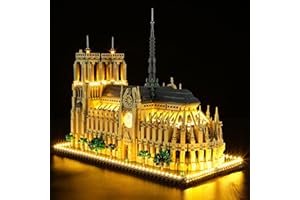 YEABRICKS Lampe LED pour Lego-21061 Architecture Notre-Dame de Paris, modèle de blocs de construction (Lego Set non inclus)