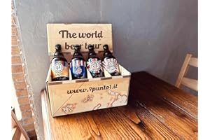 BREWERY NOVE PUNTO UNO BOX DEGUSTAZIONE GIRO DEL MONDO IN 8 BIRRE - 8 bottiglie di birra artigianale Italiana da 33 cl FORMATO da 8 differenti stili di birra, 1 bottiglia per ogni stile.