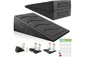 NOONCRAZY Slant Board, 5 Adjustable Angles Squat Wedge Block for calf stretcher, 480 lbs Weight Capacity Calf Raise Stretch Yoga Foam Wedge for Exercise, Squat, Ankle Mobility Balance Board
