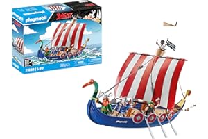 PLAYMOBIL | Asterix | Barco Pirata | Set de Juego Astérix | Juguete de Barco Pirata | Astérix y Obélix | Juguete de Aventura para niños y niñas a Partir de 5 años | 71888