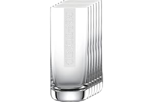 Miriquidi Gin Tonic Lot de 6 verres à gin tonic - Verre à cloison de 0,33 l - Passe au lave-vaisselle grâce à la gravure au laser - Lot de 6 verres pour gin-Tonic