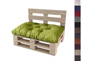 sunnypillow Palettenkissen Auflage Set für Europaletten Indoor und Outdoor Palettenpolster Palettensofa Kissen mit schöner Steppung viele Farben und Größen zur Auswahl Sitzkissen 120 x 80, Grün