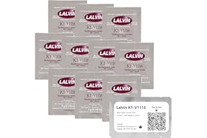 Lalvin K1-V1116 Weinhefe (10 Pack) - Hefe für Met - Machen Sie Wein Met Apfelwein Kombucha zu Hause - 5 g Beutel - Saccharomyces cerevisiae - Verkauft von CAPYBARA Distributors Inc.