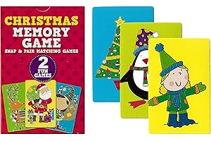 WF Graham Christmas 2-in-1 Snap & Pair Matching Memory Game - Christmas Stocking Fillers Kids, Party Bag Fillers for Kids, 2-in-1 Memory Game and Snap Cards