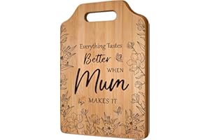 Gleevara Gifts for Mum, Mum Christmas Gifts, Bamboo Cutting Board Kitchen, Mum Gifts from Daughter and Son on Her Birthday Mothers Day Valentines