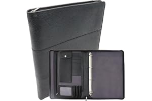 SAFEKEEPERS Carpeta de piel para documentos A4, carpeta de trabajo de piel