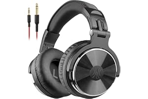 OneOdio Pro10 Profesjonalne Studyjne Słuchawki Audio, Przewodowe i Monitorujące, Doskonały Dźwięk do Syntezatora PC Tabletu Smartfona (Czarny)