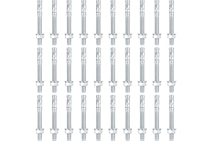 HAOCHEN 30 Stück Bolzenanker M10, Betonanker Schwerlastanker Schwerlastdübel M10 x 100mm, Verzinkt Ankerbolzen für Geländer Fenster Maschinen Balken Ankerschrauben Muttern Set