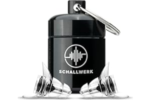 SCHALLWERK ® Strong+ tapones oidos con protección extra fuerte – amortigua el ruido y mantiene la calidad del sonido – ideal para la música, los festivales, el trabajo, el estudio