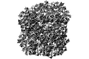 WedDecor 8mm Pyramid Shape Spike Square Studs Prong Rivets for Decorating Belts, Bags, Shoes, Leathercrafts, Punk & Goth Fashion Accessories, Gunmetal, 50pcs