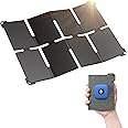 BigBlue Portable 25W Solar Charger [Pocket-Size], Folding Solar Panel with USB-A and USB-C Ports, IP68 Waterproof Solar Panel for Backpacking Compatible with Cellphones, Tablets, Power Bank